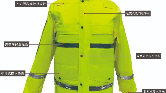 三層復(fù)合布棉服雨衣，御寒防水雙保障